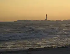 The lighthouse seen from the Cape May cove