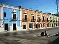 Colonial Spanish houses in Campeche.