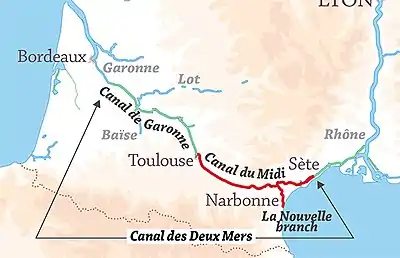 Canal du Midi map