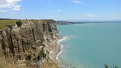 Cliffs showing 2019 landslide