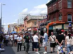 2004's after-parade street party on Bank Street