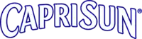 "Capri Sun" in sharp white letters with thin blue border