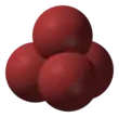 Spacefill model of tetrabromomethane