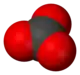 Space-filling model of the carbonate ion