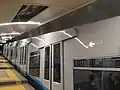 A car on the Carmelit subway