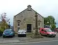 The cross at Carnwath, Lanarkshire, with inscribed mile distances to other burghs