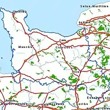 Map of Northern France circa 1944