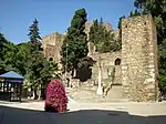 External view towards the entrance fortifications of the Alcazaba