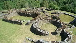 Partial view of a castro at Coaña, Asturias