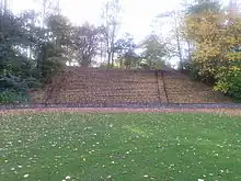 A view of one of the terraces from the pitch