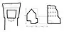 Plan and side view of the Cave of the Statues. The front room, about 6 meters tall, has a huge podium (3.8x1.4 meters) for a colossal statue of the Buddha. The large back room has a rare gabled ceiling.