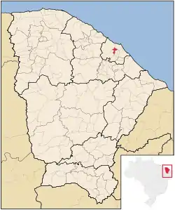 Location in Ceará  state