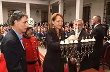 Jewish Hanukkah in La Moneda Palace, Santiago.