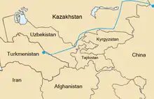 The route of the gas pipeline