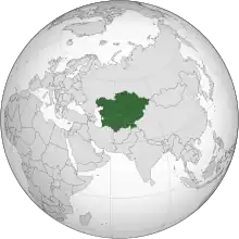 Location of Central Asia.