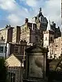 Central Library and St Mary Magdalene Chapel viewed from Greyfriars Kirkyard