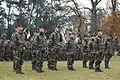 Ceremony of creation of battle group Richelieu, 2nd Regiment of Marines, before departure to Afghanistan.