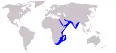 Indian humpback dolphin range