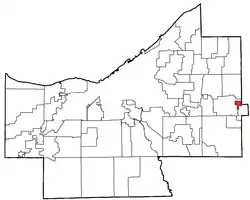 Location of Chagrin Falls Township in Cuyahoga County