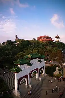 View of the Great Buddha on Baguashan at Changhua City