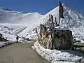 Chang La with prayer flags