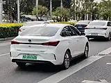 The rear view of the Changan Eado EV II facelift