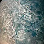 The violent storms of Jupiter's atmosphere