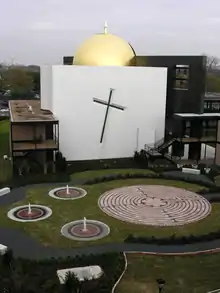 Elevated view of Prayer Garden