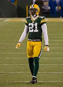 Woodson in uniform on the field