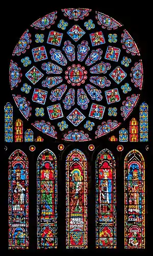 North transept rose window, c. 1235