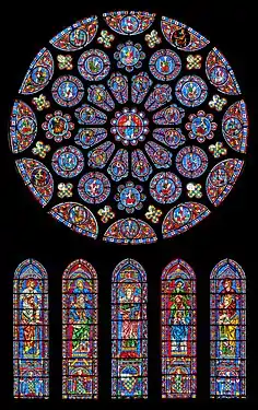 South transept rose window, c. 1221–1230