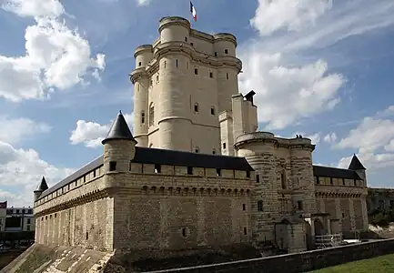 Wide angle view of the keep