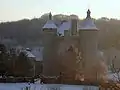 Villemonteix Castle in winter