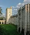 Northern wall and main entrance to the castle.