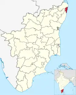 Location in Tamil Nadu