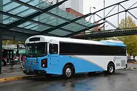 A 2018 All American RE configured for transit use, in Salem, Oregon