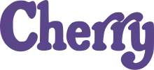 Logotype of the series using purple bubble letters with swashes