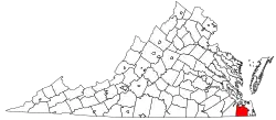 Location in Virginia