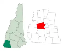 Location in Cheshire County, New Hampshire