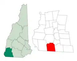 Location in Cheshire County, New Hampshire