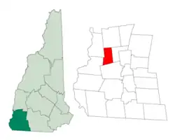 Location in Cheshire County, New Hampshire