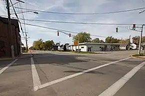 Intersection of Main Street and Washington Street