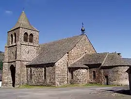 The church of Saint Léger, in Cheylade