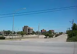 Looking east across Chicago Road