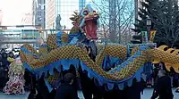 Dragon dance in Calgary's Chinatown