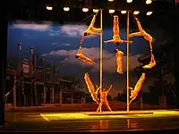 Example of Chinese pole dancing from China