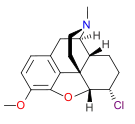 Chemical structure of chlorodihydrocodide.