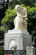 Sculpture of Euterpe at the grave of Frédéric Chopin at Père Lachaise Cemetery, Paris, France