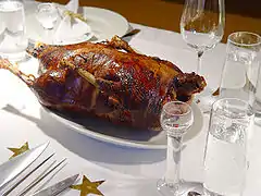 Roast Christmas goose