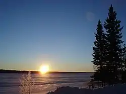 Sunrise over Christopher Lake